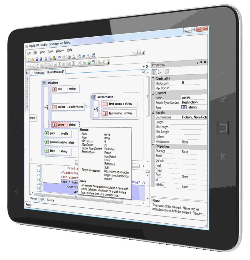 XML Editor, JSON Editor, Code Generator, Data Integration 
