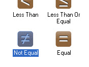 Comparator Not Equal Component