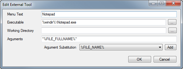 External Tool Exitor