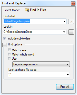 Find In Files