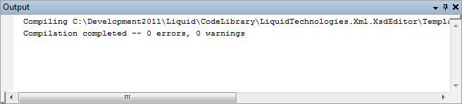 Liquid XML Studio Output Window