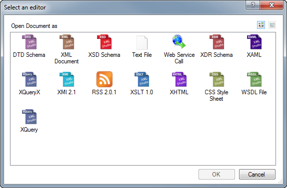 Editor Selection Dialog