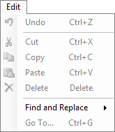 Liquid XML Studio - Edit Menu