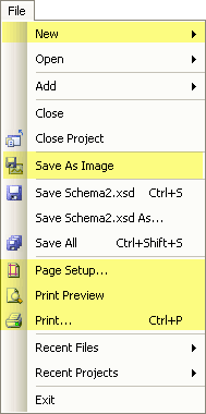 Liquid XML Visual Studio Plugin File Menu
