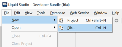 Liquid XML Studio - File New