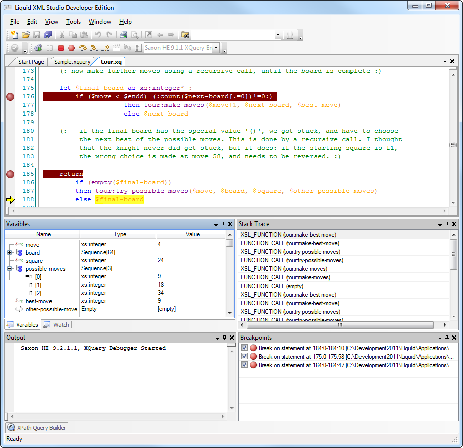 Liquid XML Studio XQuery Debugger