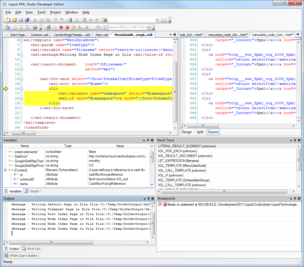 XSLT Debugger